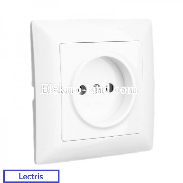 Lectris  розетка одинарная белая LCI011